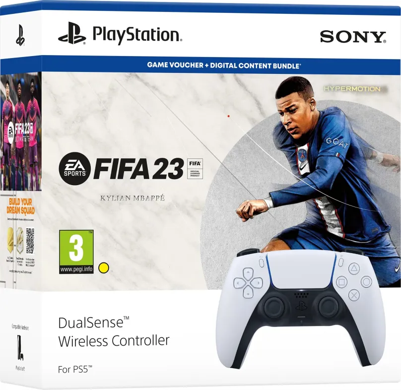 Gamepad PlayStation 5 DualSense Wireless Controller + FIFA 23, pre PS5, bezdrôtové pripoje