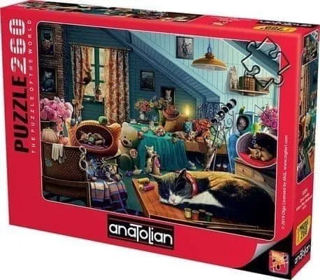 Puzzle Anatolian Puzzle Mačky v spálni 260 dielikov
