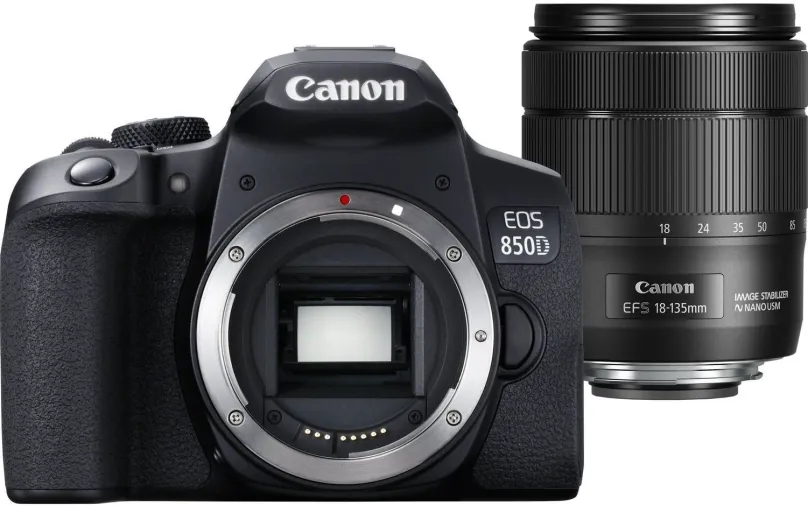 Digitálny fotoaparát Canon EOS 850D čierny + EF-S 18-135 mm f/3.5-5.6 IS USM