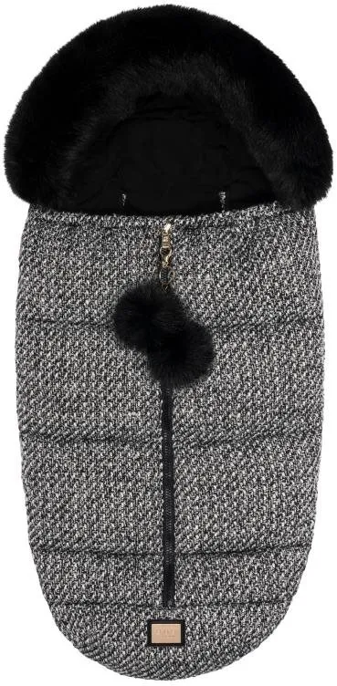 Fusak do kočíka Bjällra of Sweden Fusak Black Tweed Premium Collection