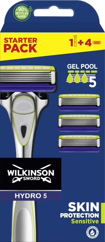 Holiaci strojček WILKINSON Hydro 5 Skin Protection Sensitive holiaci strojček + 4 náhradné hlavice