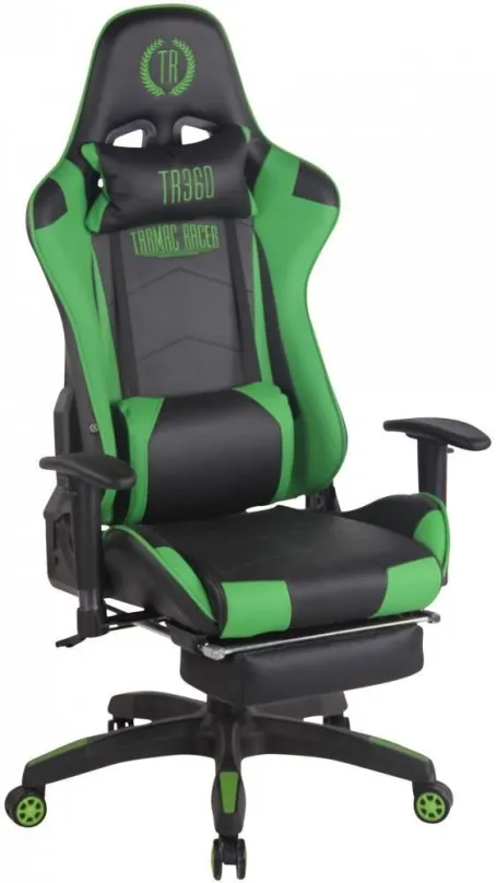 Herná stolička BHM GERMANY Turbo, čierno-zelená