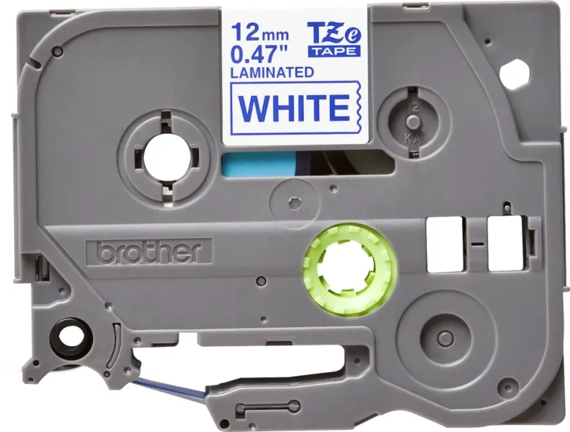 TZ páska Brother TZE-233, biela a modrá, 12mmx8m, laminovaná
