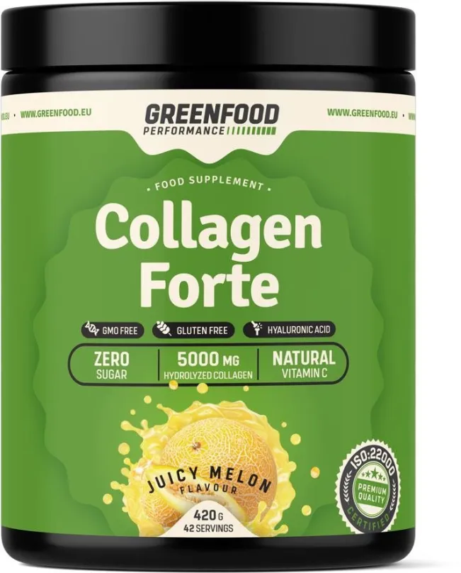 Kĺbová výživa GreenFood Nutrition Performance Collagen Forte Juicy Melon 420g