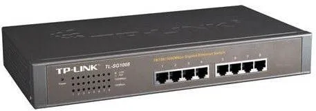 Switch TP-Link TL-SG1008, do racku, 8x RJ-45, prenosová rýchlosť LAN portov 1 Gbit, rozmer