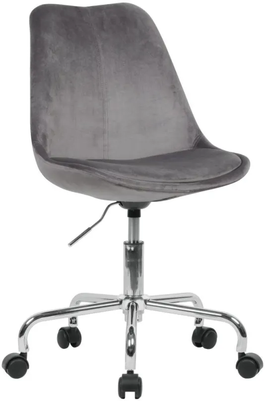 Kancelárska stolička BRÜXXI Leon, zamat, šedá