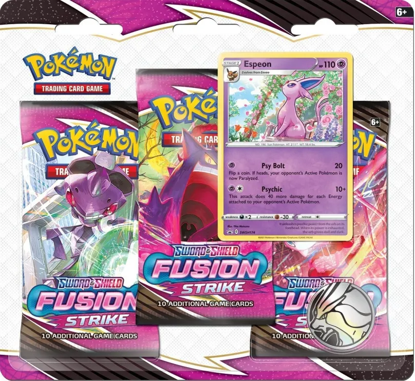 Kartová hra Pokémon TCG: SWSH08 Fusion Strike - 3 Blister Booster