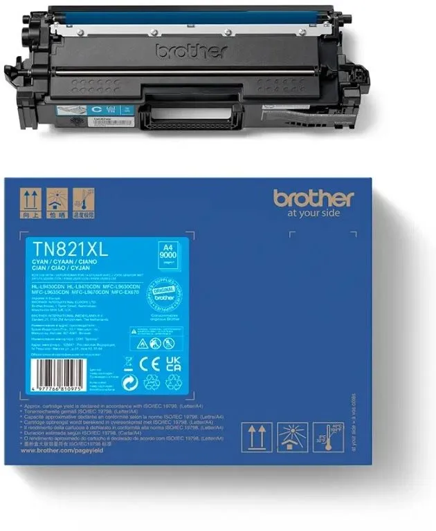 Toner Brother TN-821XLC azúrový