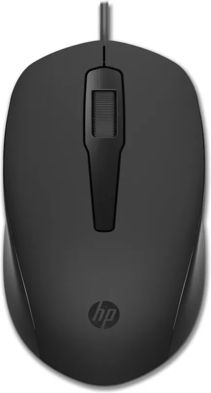 Myš HP 150 Wired Mouse, drôtová, optická, symetrická, pripojenie cez USB, na USB batérie,