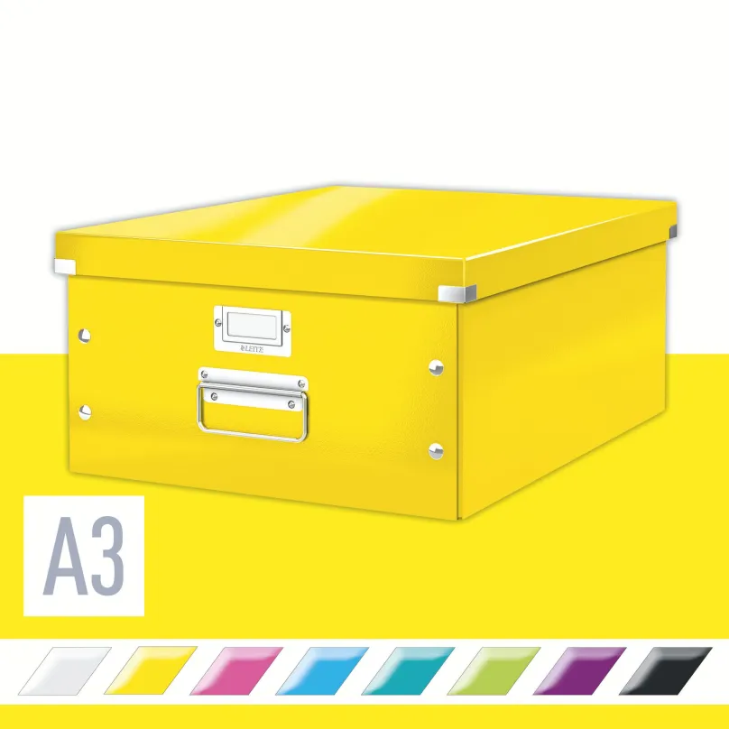 Archivačná krabica LEITZ WOW Click & Store A3 36.9 x 20 x 48.2 cm, žltá
