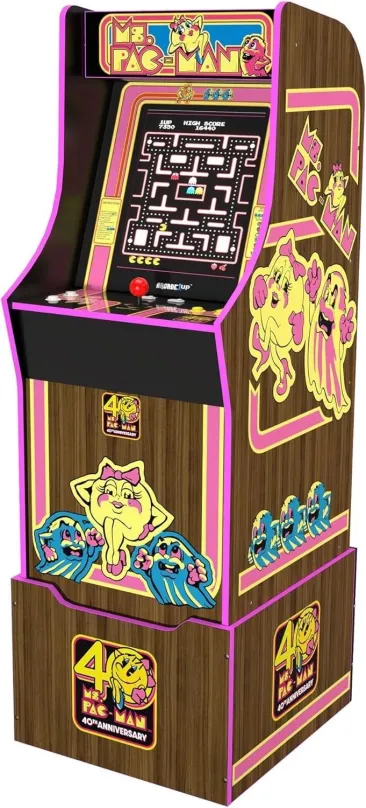 Arkádový automat Arcade1up Ms. Pac-Man 40th Anniversary Arcade Machine, v retro prevedení,