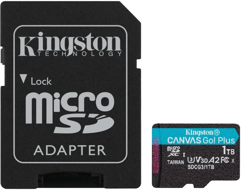 Pamäťová karta Kingston MicroSDXC 1TB Canvas Go! Plus + SD adaptér