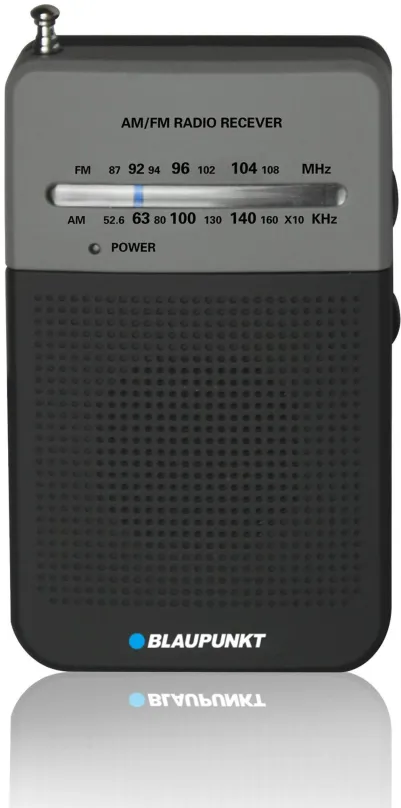 Rádio BLAUPUNKT PR 3BK, klasické, prenosné, AM a FM tuner, výkon 0,5 W, výstup 3,5 mm Jack
