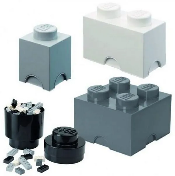 Úložný box LEGO úložné boxy Multi-Pack 4 ks - čierna, biela, šedá
