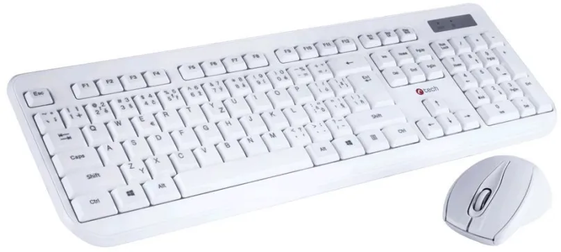 Set klávesnice a myši C-TECH WLKMC-01, biela - CZ/SK