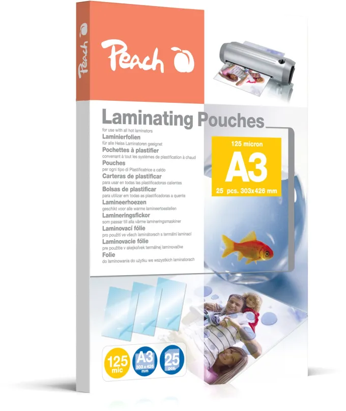 Laminovacie fólie PEACH PPR525-01 A3/250 lesklé - balenie 25 ks