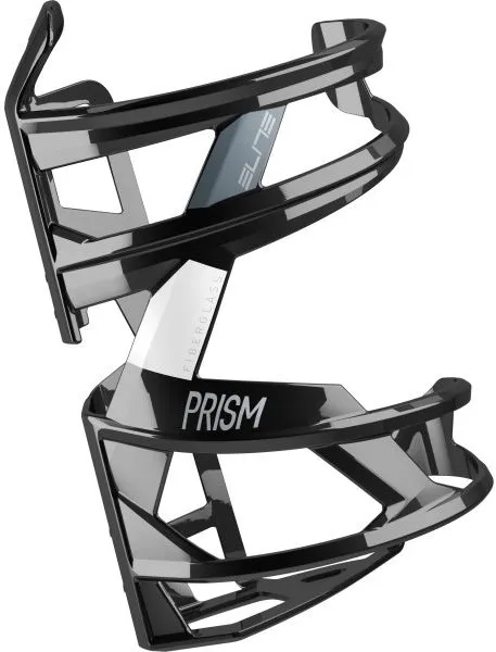 Košík na fľašu Elite Prism Right lesklý čierny / biely