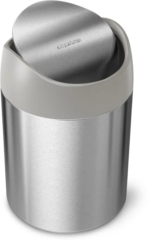 Simplehuman Mini odpadkový kôš na stôl, 1,5 l, kartáčovaná nerez oceľ, CW2084