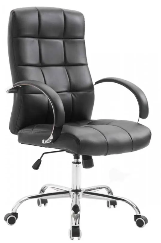 Kancelárska stolička BHM GERMANY Mikos, syntetická koža, čierna