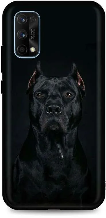 Kryt na mobil TopQ Realme 7 Pre silikón Dark Pitbull 62133