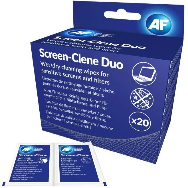 Čistiace obrúsky AF Screen-Clene Duo - balenie 20 + 20 ks