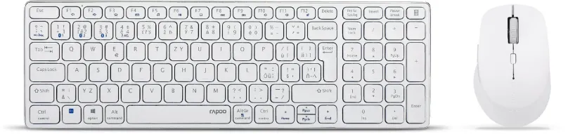 Set klávesnice a myši Rapoo 9700M set, biely - CZ/SK