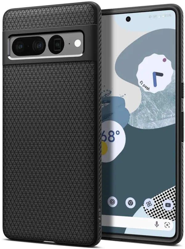 Kryt na mobil Spigen Liquid Air Black Pixel 7 Pro
