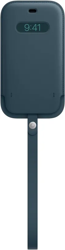 Puzdro na mobil Apple iPhone 12 a 12 Pre Kožený návlek s MagSafe baltsky modrý