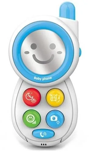 Interaktívna hračka Huanger telefón Smile Modrý