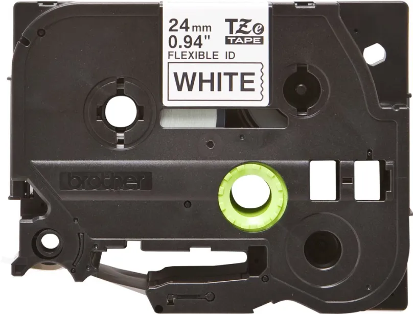 TZ páska Brother TZe-FX251, biela a čierna, 24mmx8m, flexibilná a laminovaná