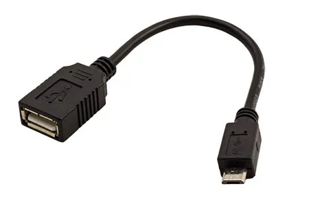 Value USB 2.0 kábel, USB A (F) - microUSB B (M), OTG, 0,15 m