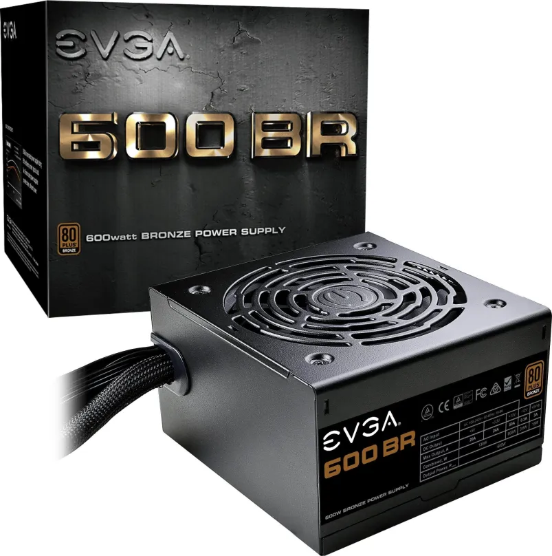 Počítačový zdroj EVGA 650 BR, 650W, ATX, 80 PLUS Bronze, účinnosť 85%, 2 ks PCIe (8-pin /