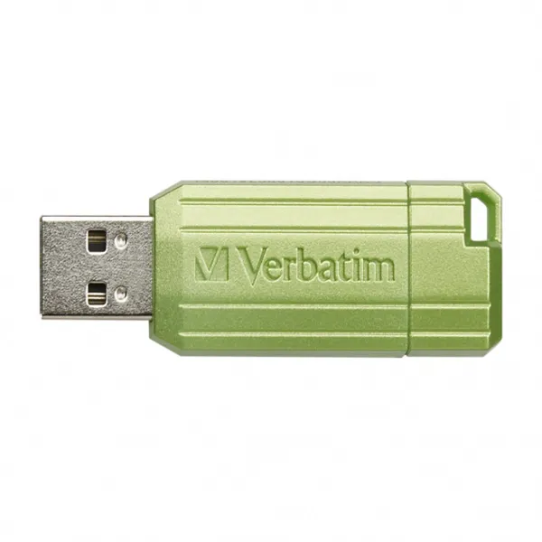 Verbatim USB flash disk, USB 2.0, 128GB, Store, N, Go PinStripe, zelený, 49462, pre archiváciu dát