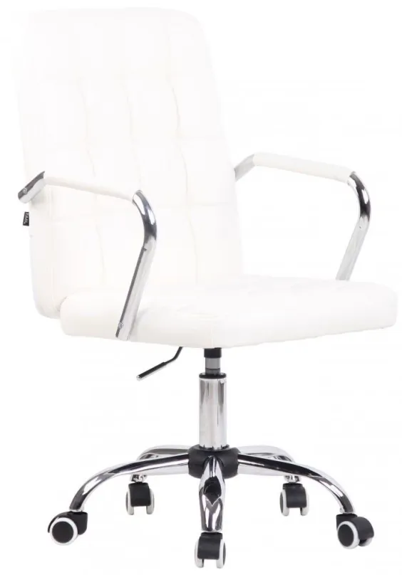 Kancelárska stolička BHM GERMANY Terni, syntetická koža, biela