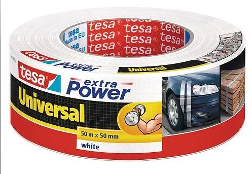 Lepiaca páska tesa Extra Power Universal, textilné, biela, 50m: 50mm