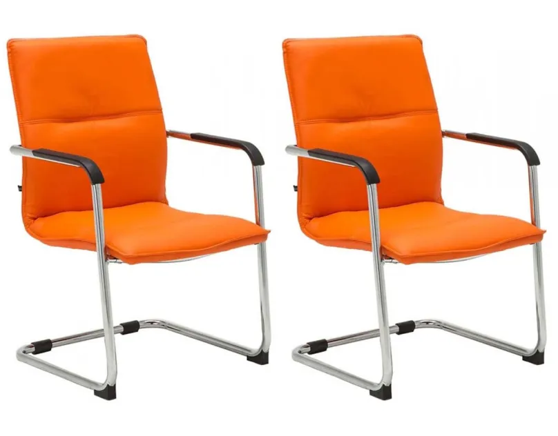 Konferenčná stolička BHM GERMANY Seattle, oranžová - set 2 ks