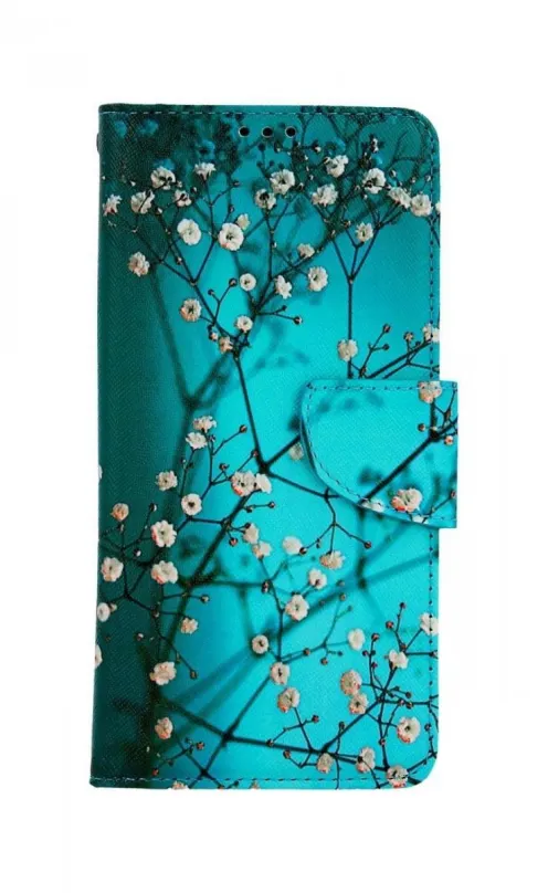 Puzdro na mobil TopQ Puzdro Realme 9i knižkové Modré s kvetmi 71515
