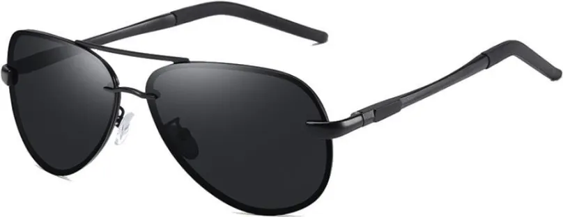 Slnečné okuliare VeyRey Polarizačné okuliare pilotky Laudin čierne sklá
