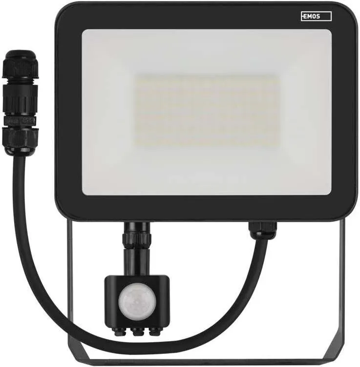 LED reflektor EMOS LED reflektor PROFI s pohybovým čidlom, 50W neutrálna biela