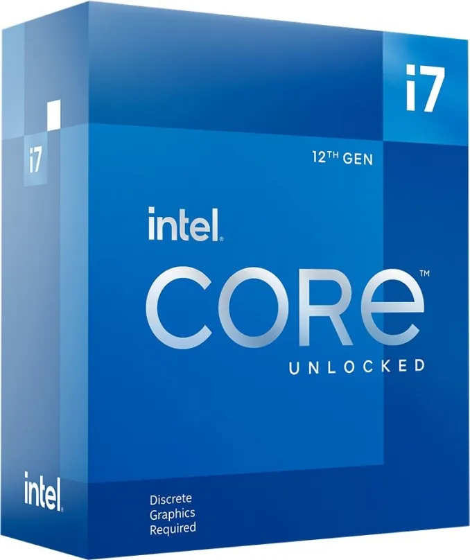 Procesor Intel Core i7-12700KF, 12 jadrový, 20 vlákien, 3,6 GHz (TDP 125W), Boost 5 GHz, 2