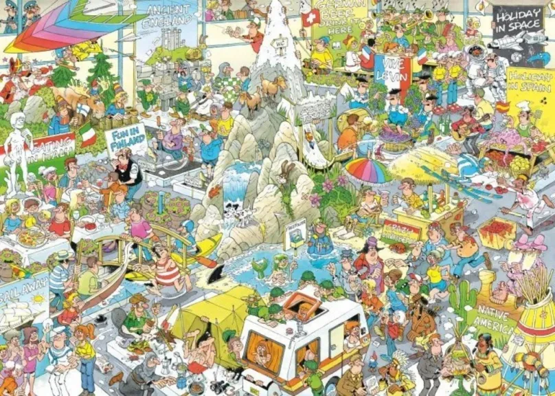 Puzzle Puzzle Jan van Haasteren: Prázdninový veľtrh 1000 dielikov