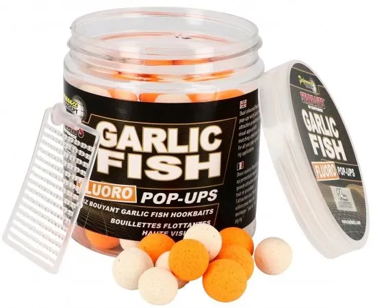 Boilies Starbaits Pop-Up Fluo Garlic Fish 14mm 80g