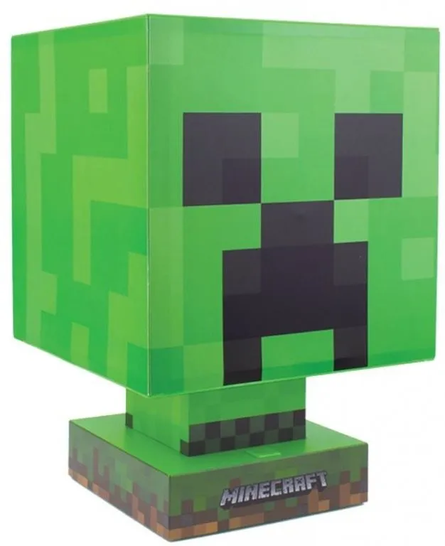 Stolová lampa Minecraft - Creeper Icon - 3D lampa