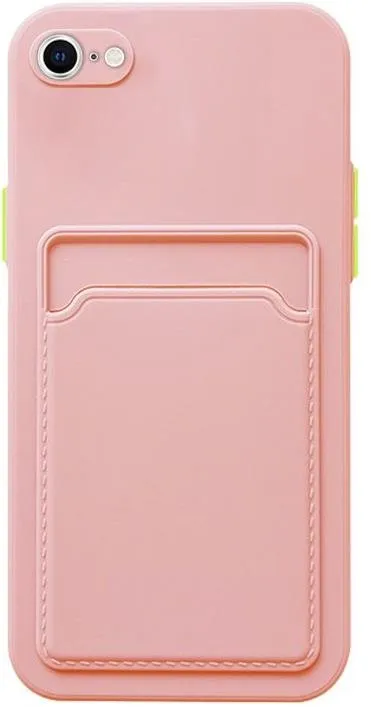 Kryt na mobil TopQ Kryt iPhone SE 2022 s vreckom ružový 75410