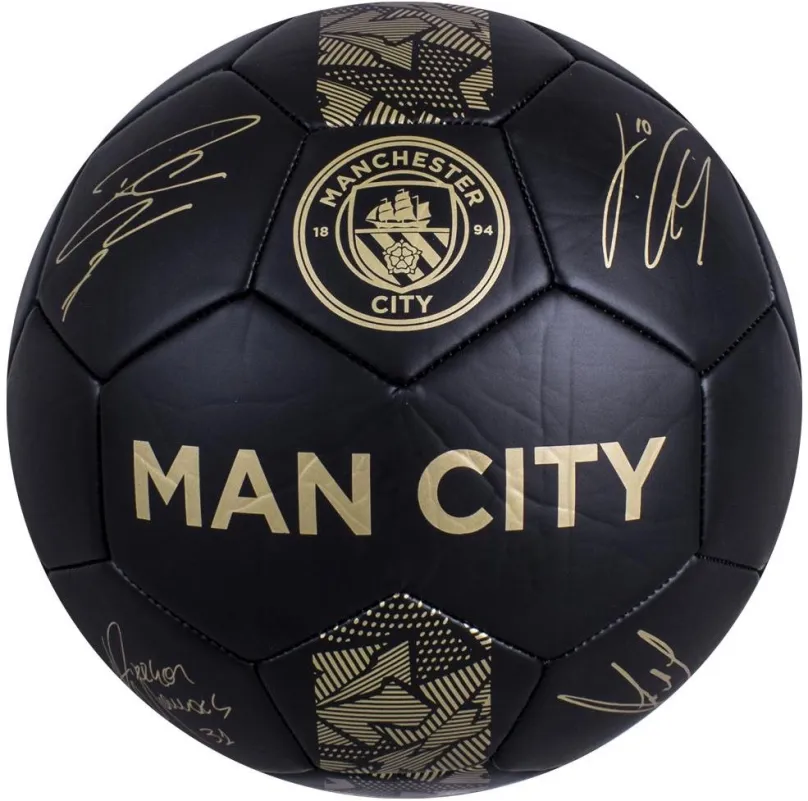 Futbalová lopta Fan-shop Manchester City Signature gold