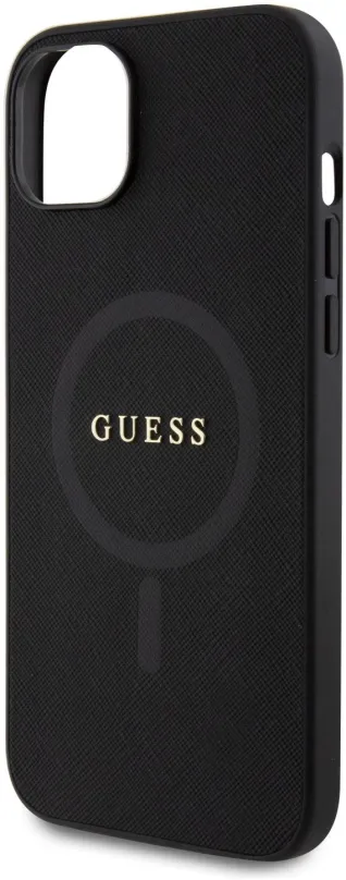 Kryt na mobil Guess PU Saffiano MagSafe Zadný Kryt pre iPhone 15 Plus Black