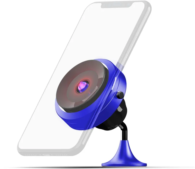 Držiak na mobilný telefón Misura MA05- Držiak mobilu s el. prísavkou a bezdrôtovým QI.03 nabíjaním - BLUE