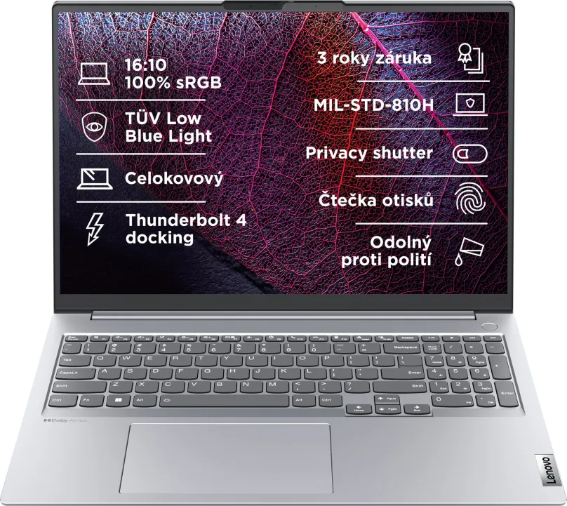 Lenovo ThinkBook 16 G4+ IAP celokovový, Intel Core i5 1240P Alder Lake, 16" IPS