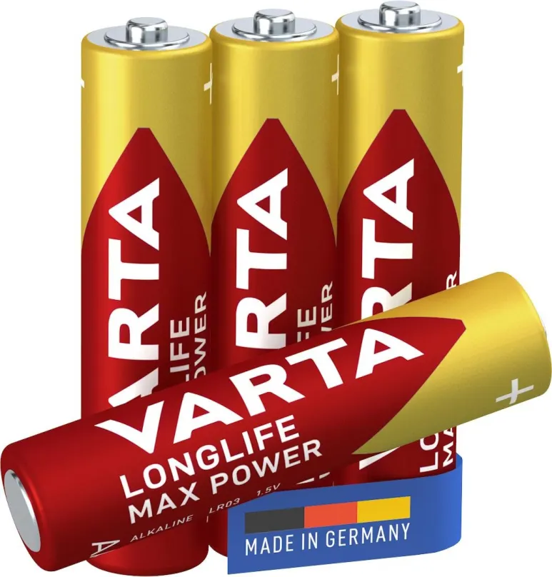Jednorazová batéria VARTA alkalická batéria Longlife Max Power AAA 4ks