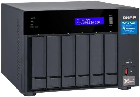 NAS QNAP TVS-672XT-i5-8G, 6×, CPU Intel Core i5 3,3 GHz, 8 GB DDR4 (max. 62,5 GB), 3 × US